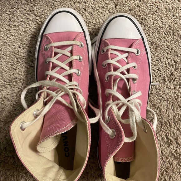 Converse Chuck Taylor All Star Lift High Sneakers in Magic Flamingo - Picture 6 of 9